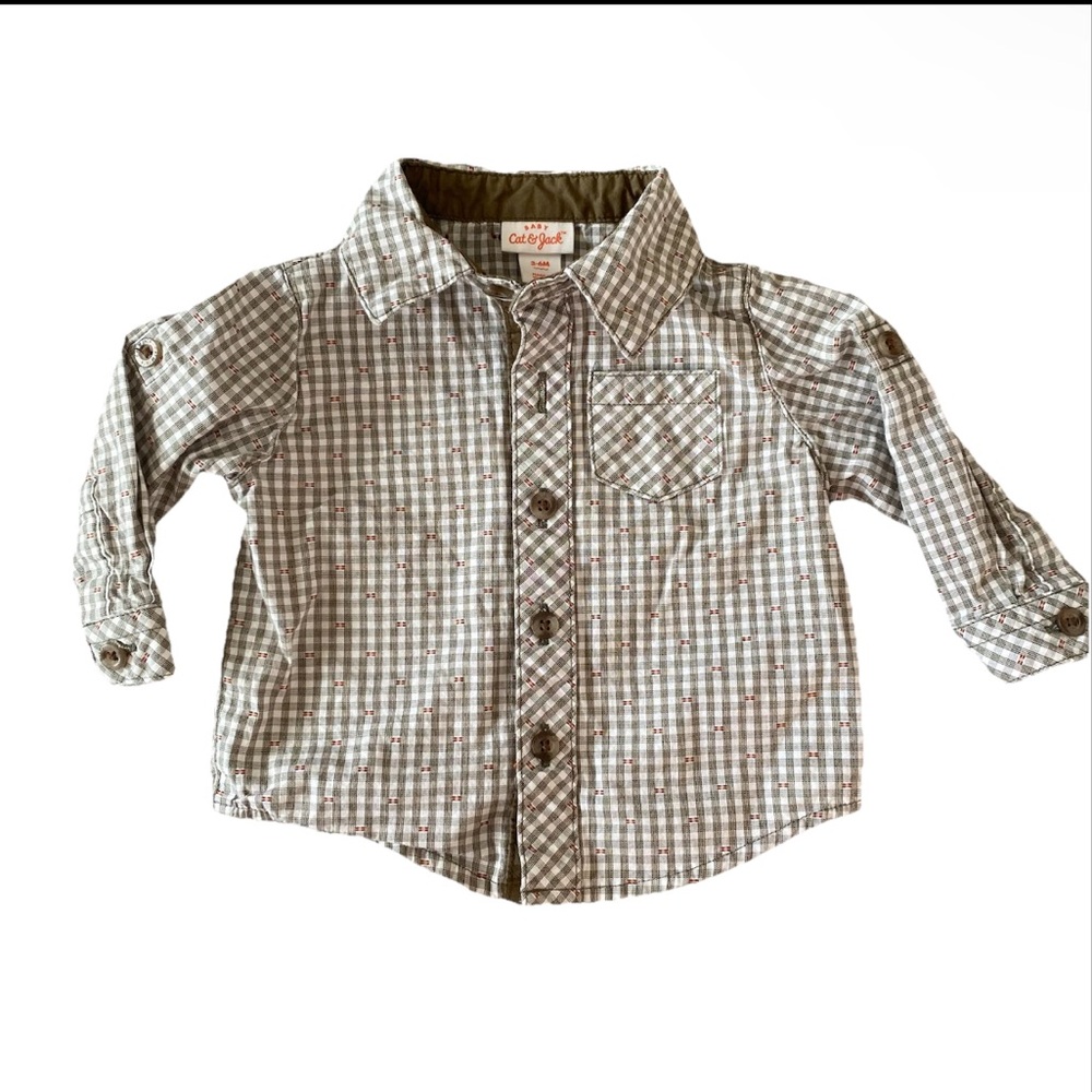 Checkered Kids Shirt by Cat & Jack - Gray
